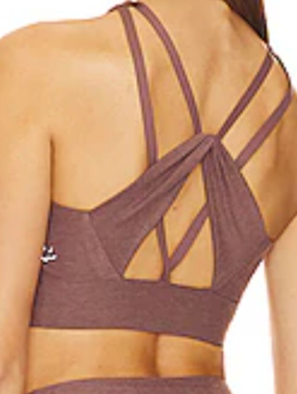 Beyond Yoga Spacedye Open Back Yoga Light Brown Sports bra Size XL